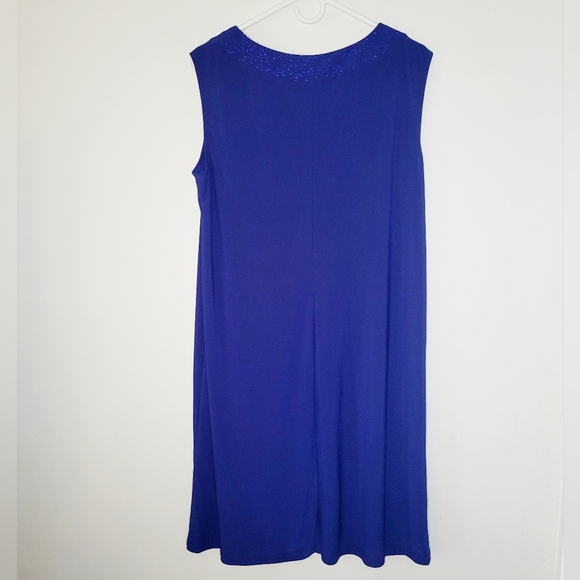 R&M Richards 3221 Sleeveless Evening Dress Royal Blue No Jacket Size 16 Knee - Picture 2 of 8